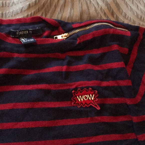 Striped Cropped Top. - Picture 4 of 5